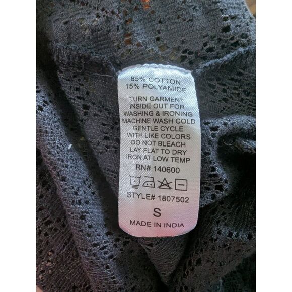 Angel + Premium Black Embroidered Floral Bird Cardigan - Size S - Picture 3 of 5